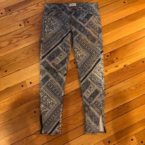 Denim & Supply Blue Patterned jeans